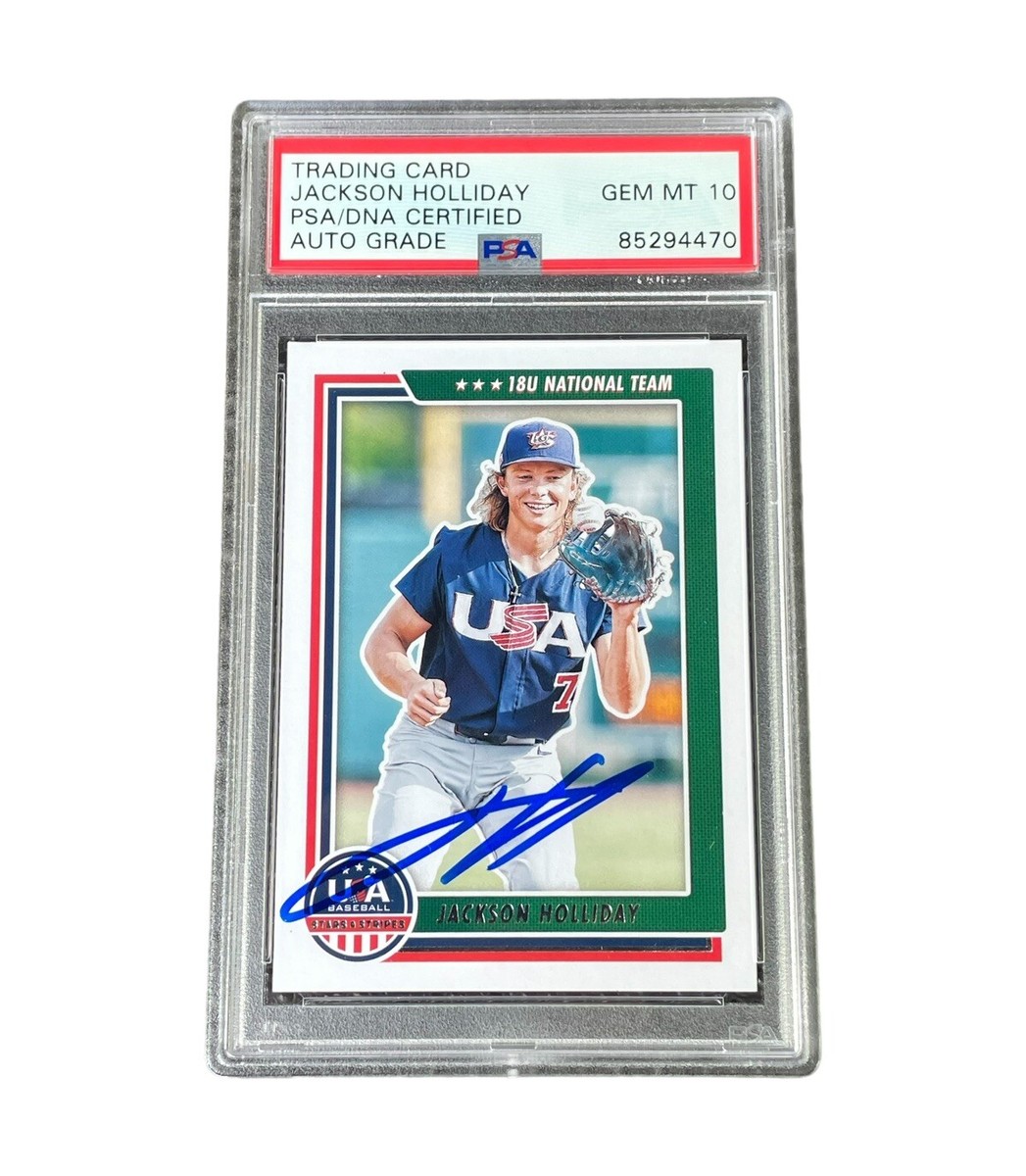 Jackson Holliday 直筆サイン　25シリ　ホリデーMLB auto Jackson Holliday Signed Card USA Stars & Stripes AUTO Baltimore