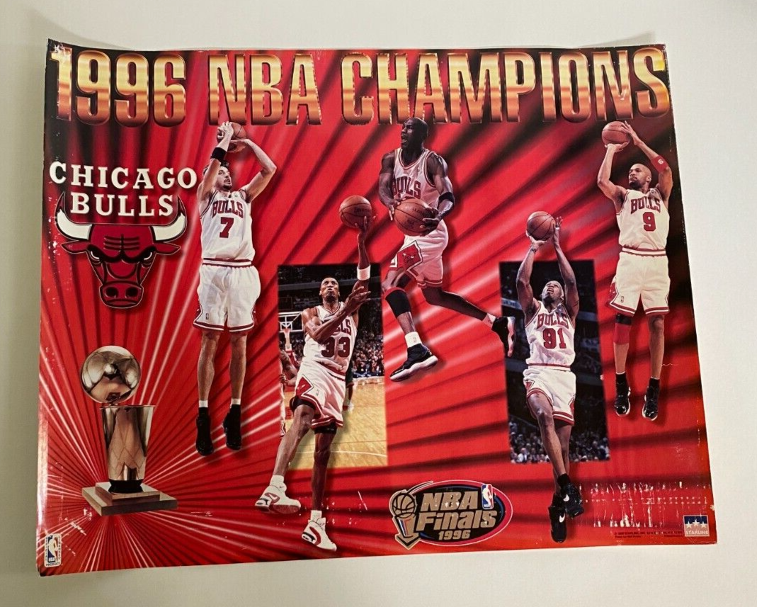 Vintage 1996 NBA Champions Chicago Bulls Michael Jordan Starline