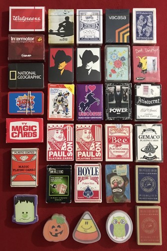 Mixed Playing Card Deck Lot of Advertising Marlboro Novelty Magic Sealed Vintage