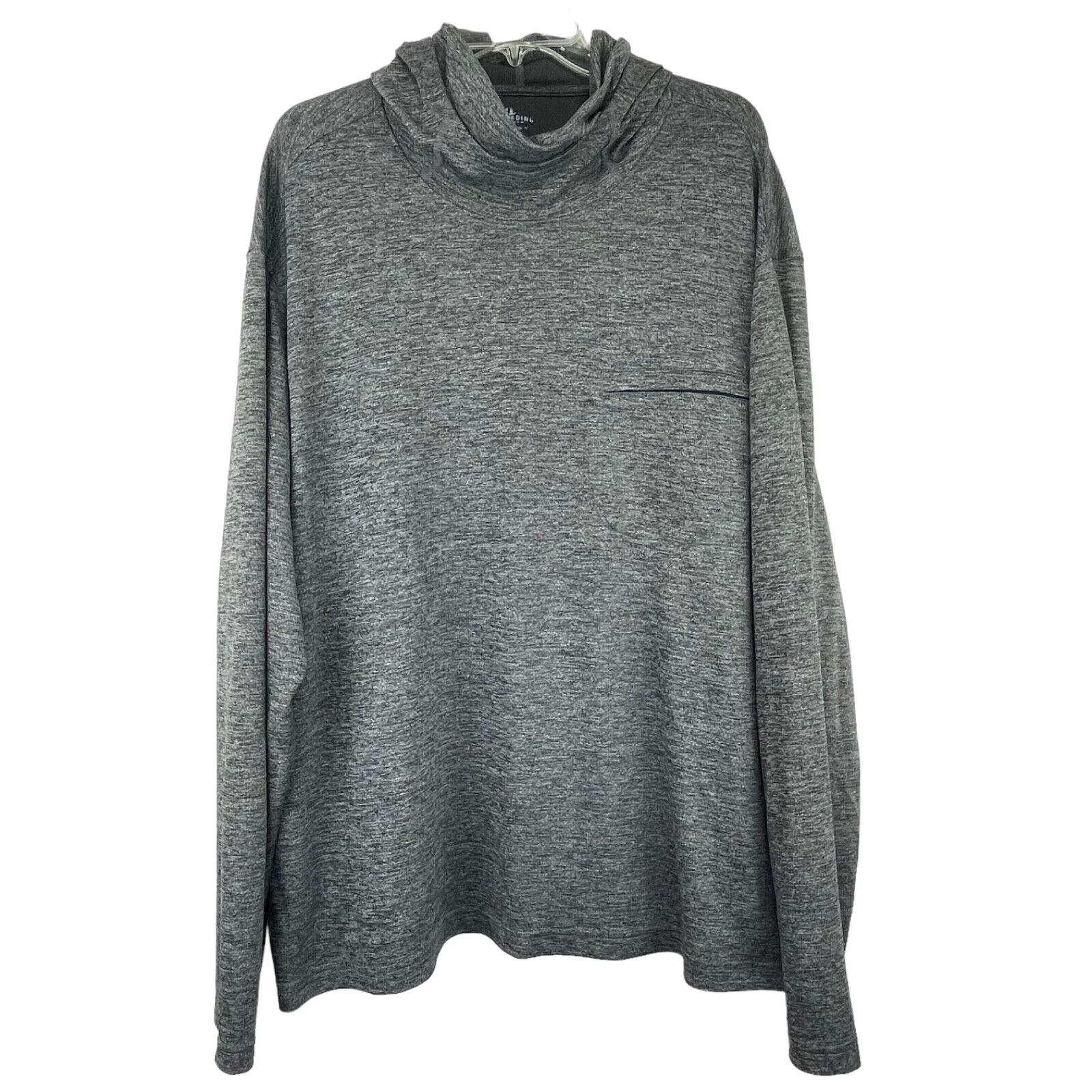 Duluth Trading Cowl Neck Hoodie Men 3XL Pullover Relaxed Fit Lightweight Pocket