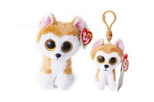 TY Beanie Boos LOY Akita Dog 5.9" Plush Doll 3.1" Key Chain SET Japan Limited