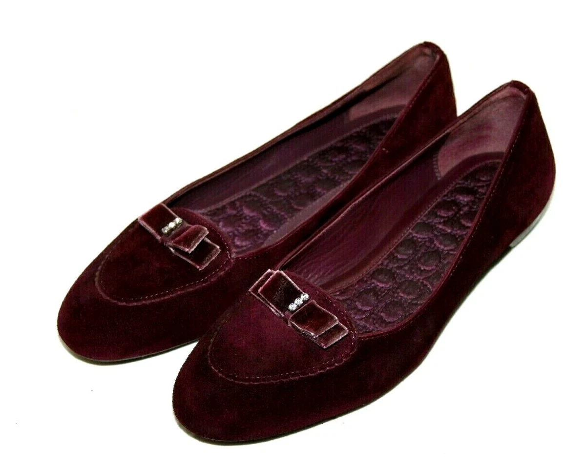 Coach suede flats sales