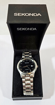 Sekonda Uhr, NT3730A, Japan Uhrwerk, Edelstahlboden, Präsentationsbox