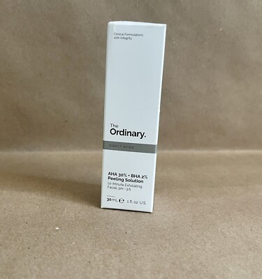 The Ordinary Peeling Solution AHA 30% + BHA 2%, Exfoliating Facial, pH-3.6