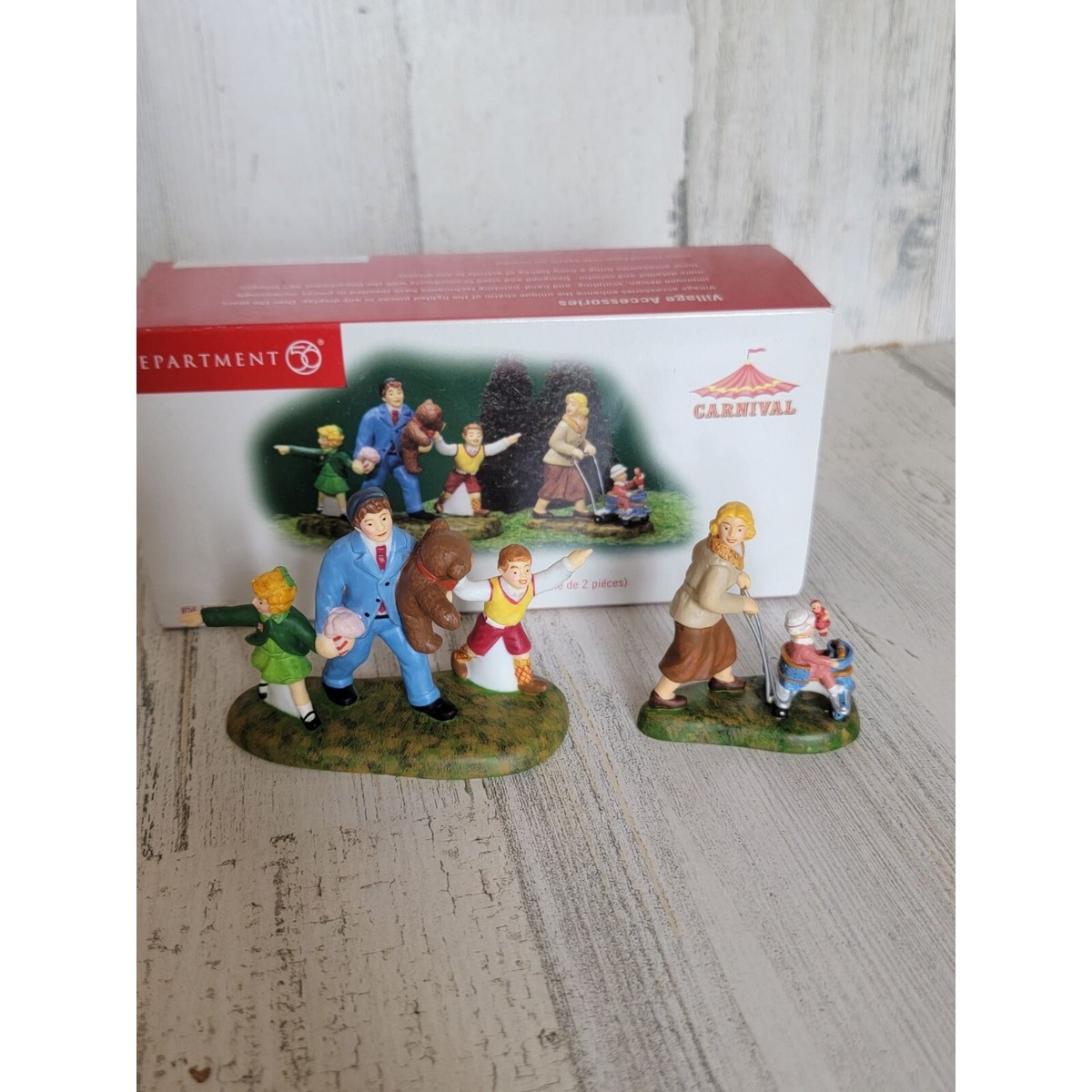 Statuette Déco Garçon Hivernale 37cm Multicolore