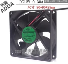 ADDA AD0912UX-A70GL 9025 DC12V 0.30A 9CM 2-Wire Silent Cooling Fan
