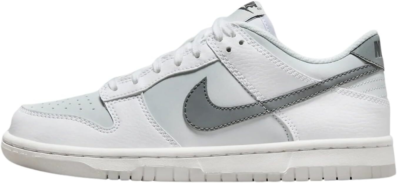 Кроссовки для больших детей Nike Dunk Low Белые/дымчато-серые-Чистая платина (FV0365 100) - 6
