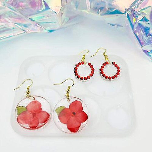 10pcs Resin Earring Mold Silicone Resin Jewelry Molds Set for Epoxy Resin Dangle