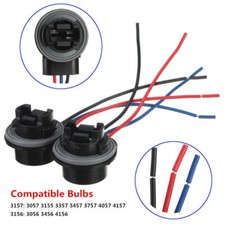 3157 Bombilla Enchufe Freno Señal de Giro Luz Arnés Cable LED Enchufe Cola de Cerdo 4157