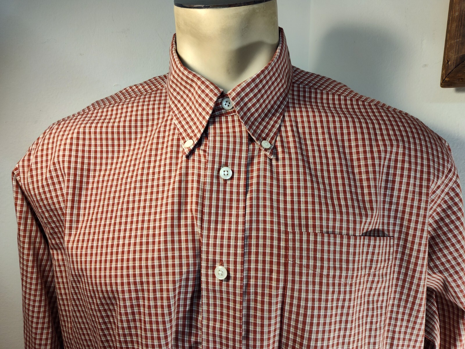 LL Bean Mens XL Plaid Long Sleeve Flannel Button Up Cotton Shirt Outdoor