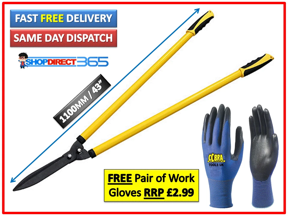 Long Handled Edging Lawn Steel Shears Grass Trimming Cutting