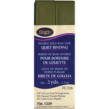 Wrights Double Fold Quilt Binding Bias Tape, 7/8-Inch, Leaf, 3-Yard