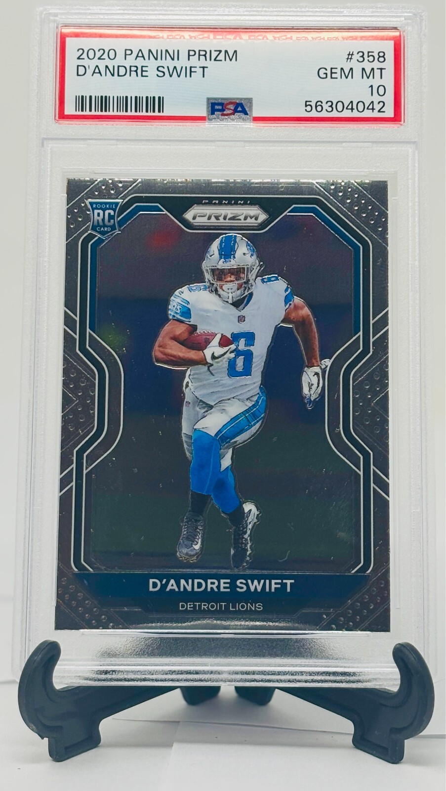 2020 Prizm Lions DANDRE SWIFT Rookie RC Football Card PSA 10 GEM MINT