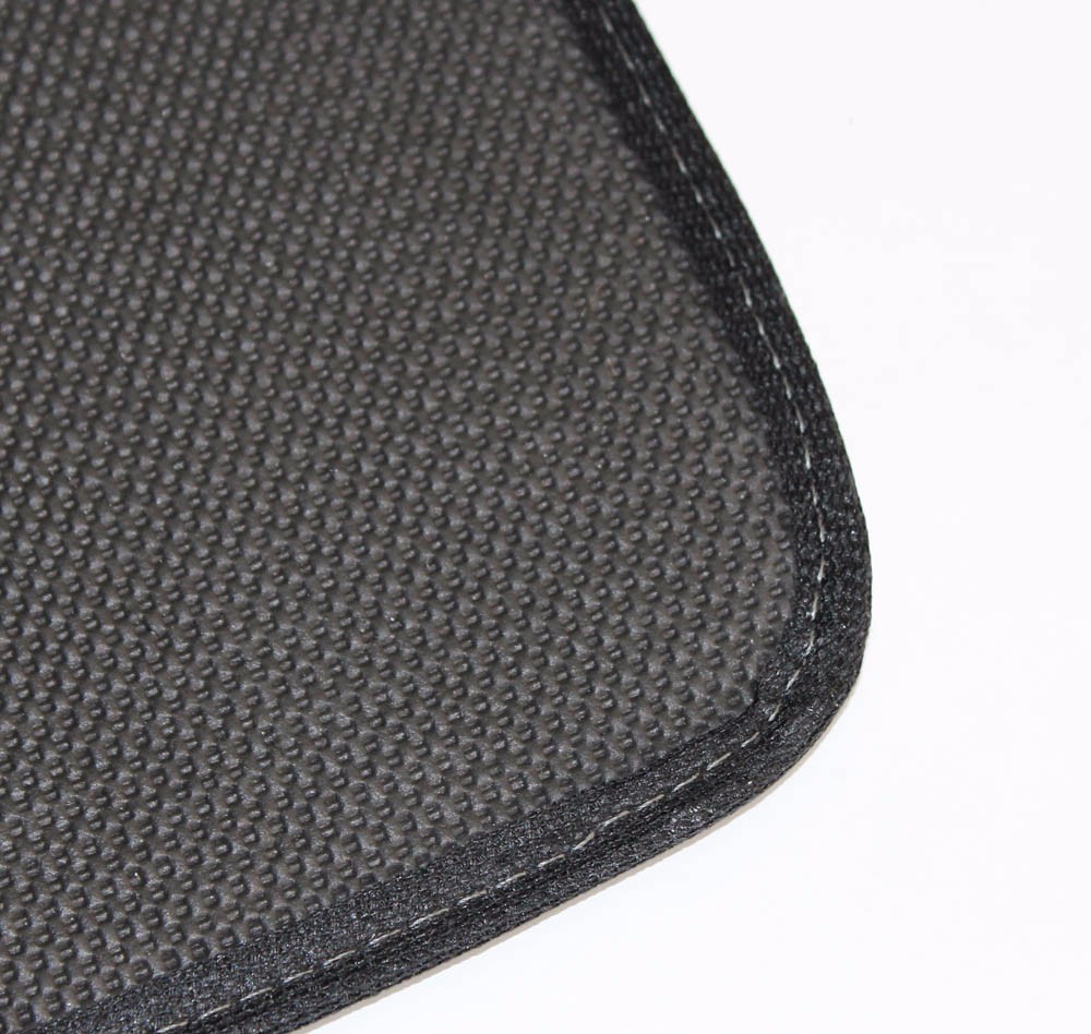 1968-1972 Chevelle Front & Rear Floor Mats - Black Carpet With Embroidered Red Logo, 4-Piece Set By AFM