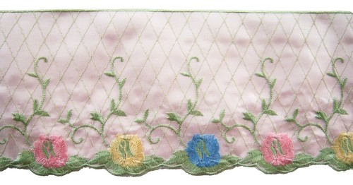 38pc Vintage Satin & Lace Girls Easter Dress Collars Embroidered Pale Blue  Pink | eBay