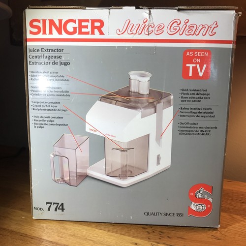 Singer Juice Giant Electric Juicer Extractor 300 Watt Model 774 Stainless  Grater | eBay