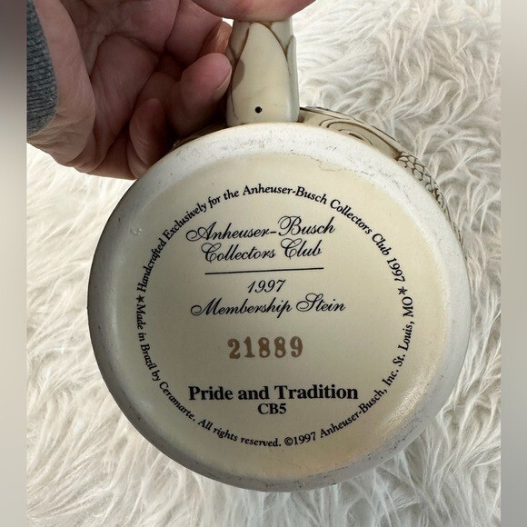 Anheuser-Busch 1997 Collectors Club Membership Stein Vintage | eBay