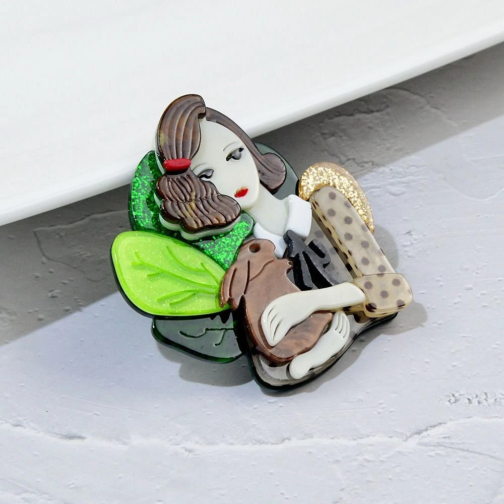 Acrylic brooches on sale