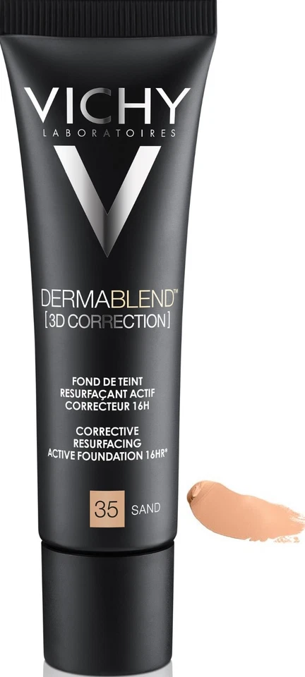 3D Vichy Dermablend 3D corrective fondation 16HR 30ml Shade Sand 35 - Image 2 of 3