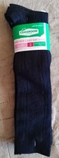 NEW Youth Medium 3-pack of Black Knee Hi Cable Knit Socks by Classroom Uniforms