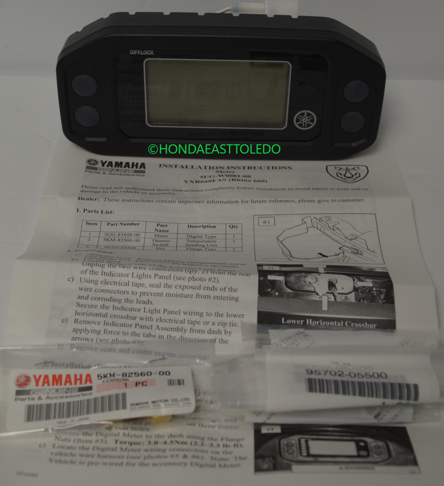 TENDER ROIN　要プロフ確認  PACIFIC RIM CHERN 2004-2006 Yamaha Rhino 660 OEM Speedometer Digital Meter Kit | 5UG