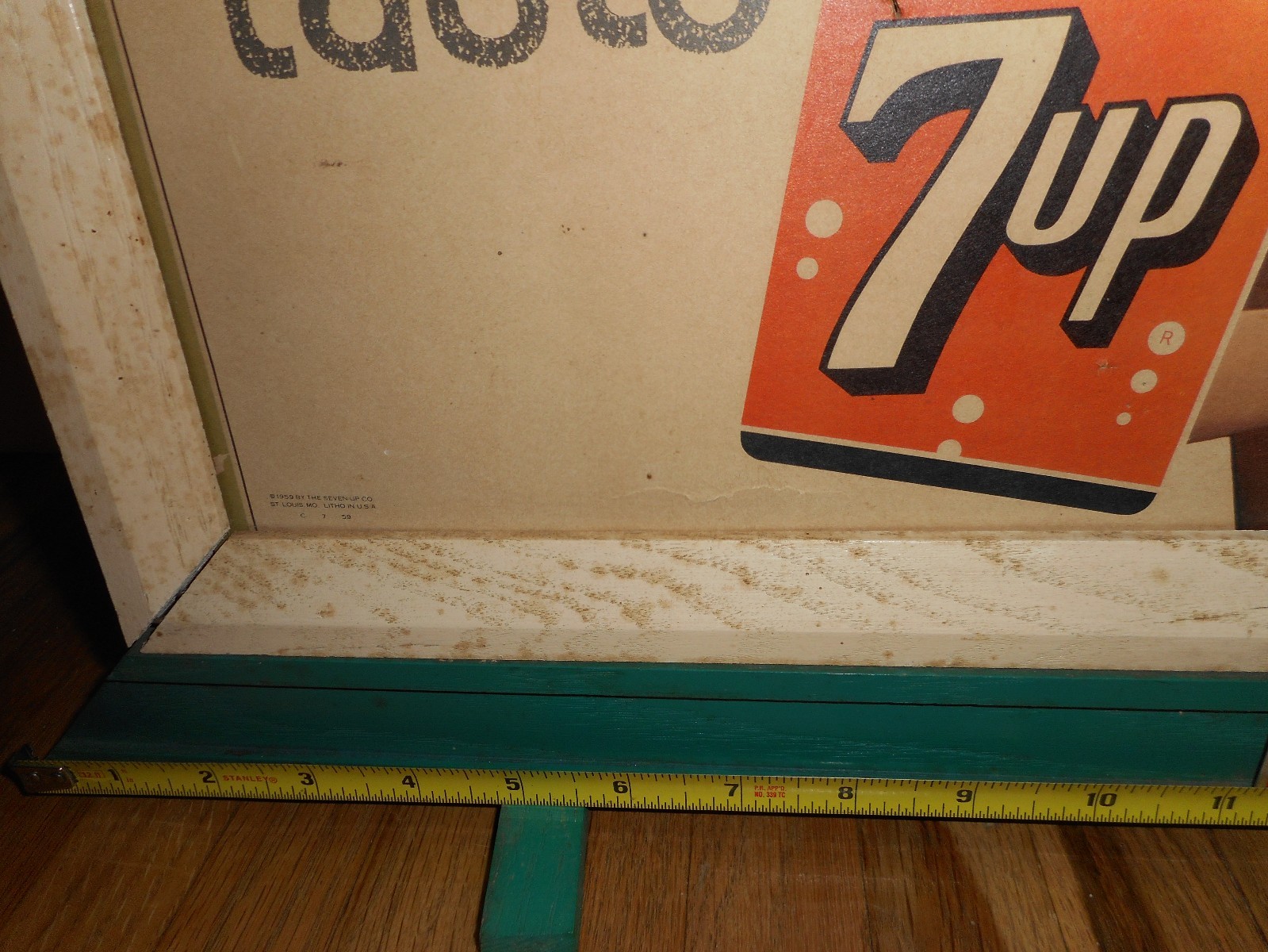 Vintage RARE 7up 7-up Soda Fresh Clean Taste Cardboard Advertising Sign ...