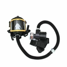 Full Face Gas Mask Portable Flow Respirator Electric Supplied Air Fed Flow 