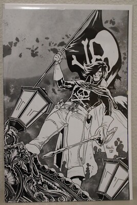 Space Pirate Captain Harlock #1 - Paquette B&W Virgin Variant (Ablaze 2021) Raw