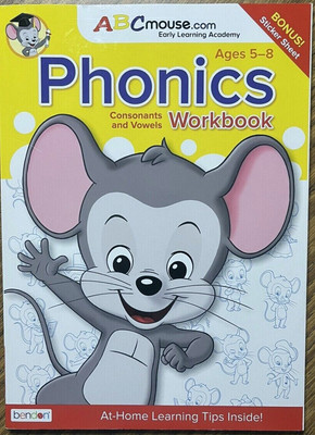  ABC Mouse Early Learning Academy Phonics Workbooks Ages 5-8 Homeschool