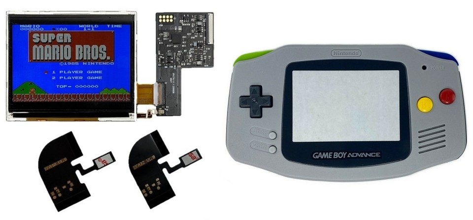 Gameboy Advance FunnyPlaying ITA TFT Backlight Kit + Trimmed Shell Game ...