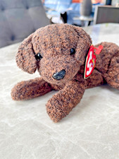 TY Beanie Baby /Babies New, Fetcher the Labrador Dog  MWMT Rare Retired