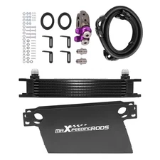 Universal 7 Row Aluminum Oil Cooler 10AN Thermostatic Kit 3/4-16 M20x1.5 New