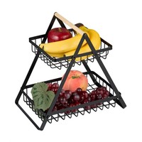 Obstkorb Etagere Obstschale GemüSekorb Metallkorb Obstregal 2-StöCkig Metall