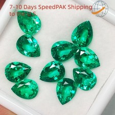 Pear Cut 0.5-10ct Wholesale Price Lab Grown Columbia Emerald Loose Gemstones AGL