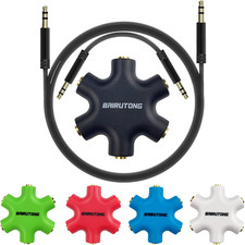 5-Jack Multi Headphone Audio Splitter with 3.5Mm Stereo Cable 20Cm 100Cm, 5-Pa