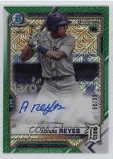 2021 Bowman Chrome Mega Box Mojo Green Refractor 60/99 Adinso Reyes Auto 0b2