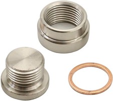 M12 x 1.25 Transmission Drain Plug Kit with Steel Bung Copper Washer
