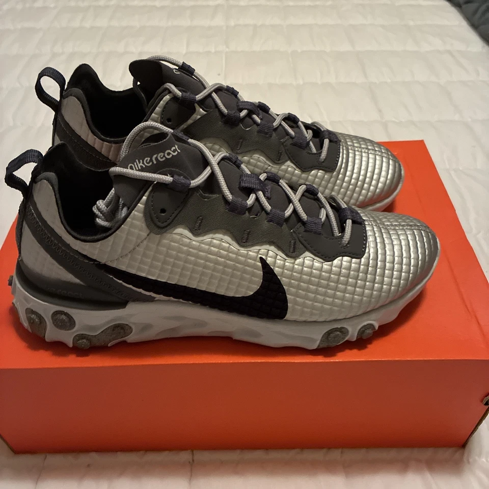 Size 8 - Nike React Element 55 Quilted Grid - White - Image 3 of 4