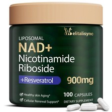 Welitalisync Premium NAD+ Supplement - 900mg NR + Resveratrol, Quercetin | Lipos
