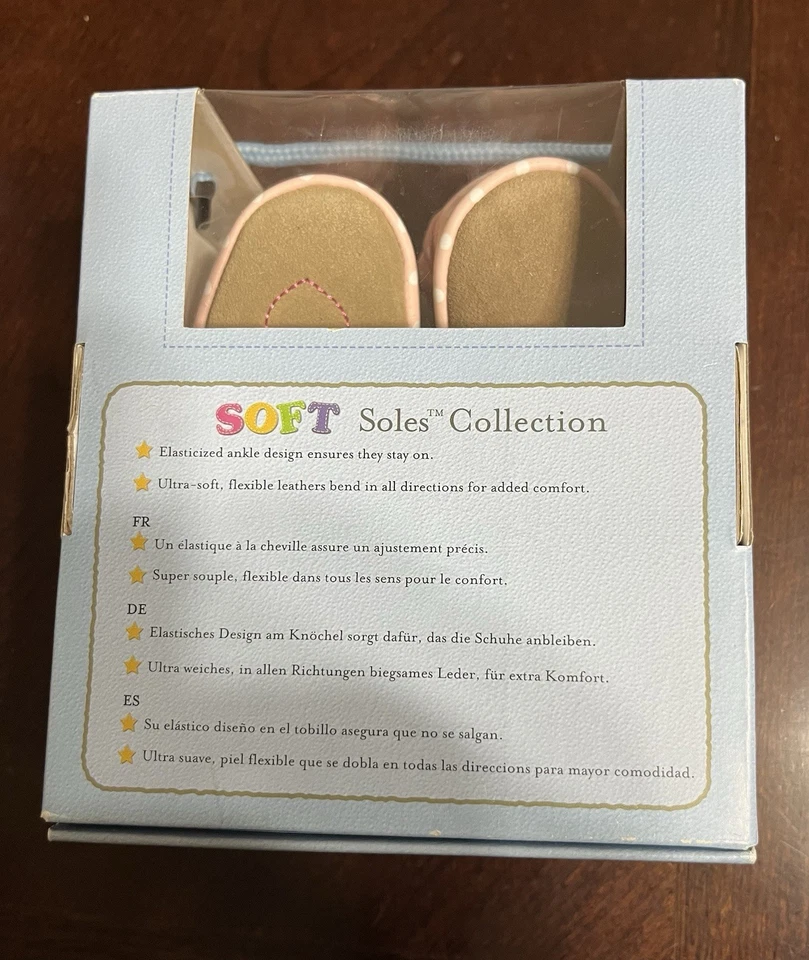 Robeez Little Peanut Rosa Pastel Elefante Suelas Suaves Infantil Talla 0-6 Meses Foto 3 de 4