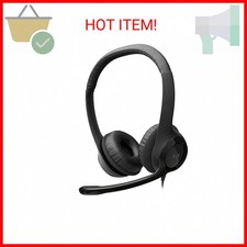 Logitech H390 Wired Headphones with Mic, USB-A Headset with Microphone for PC, N