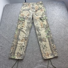 Vintage Realtree Camo Cargo Pants Mens Small 32x30 Foliage BDU Hunting USA