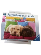 Ravensburger Puzzle 1000 Teile Labrador Welpen Hunde Kissen Tiermotiv