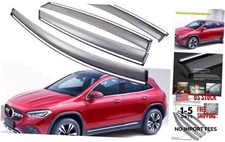 Wind Deflectors Rain Guards Compatible with 2021-2025 Black Semi-transparent 