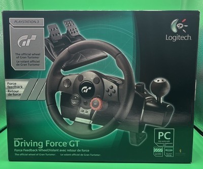 Brand New Logitech Driving Force GT Racing Steering Wheel w/shift & Pedals PS2