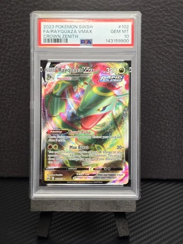 PSA 10 RAYQUAZA VMAX 102/159 FULL ART CROWN ZENITH POKEMON TCG GEM MT