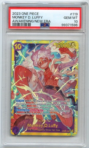 Monkey D Luffy OP05-119 SEC PSA 10 One Piece Card Game Awakening Of The New Era