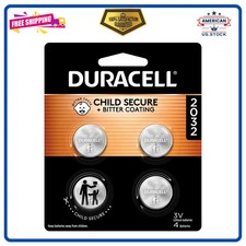 Duracell 2032 Lithium Battery, 4 Count, AirTag Key Fob, CR2032 3V Cell