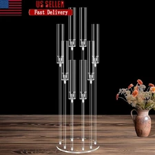 Acrylic Candelabra Centerpiece 8 Arm Candle Holder Weddings Parties Dinners New