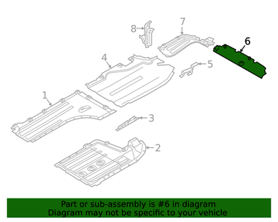BMW X5 M G05 REAR UNDERBODY PANELLING 51758093896 ORIGINAL for